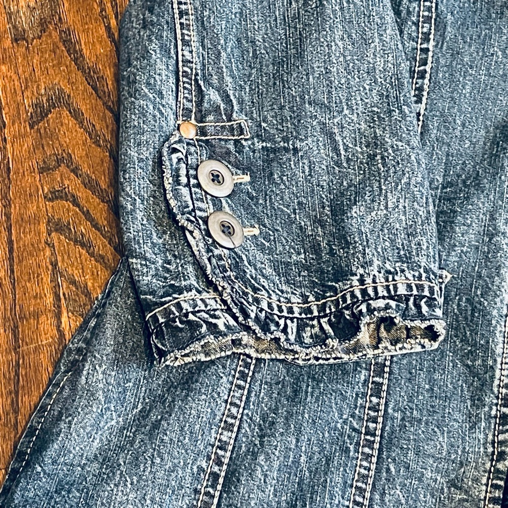 Blue bayouWomen's casual Blue Jean Jacket size S 100% cotton - Picture 6 of 16